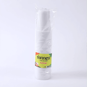 Pack de 50 vasos plásticos transparentes de 250 ml