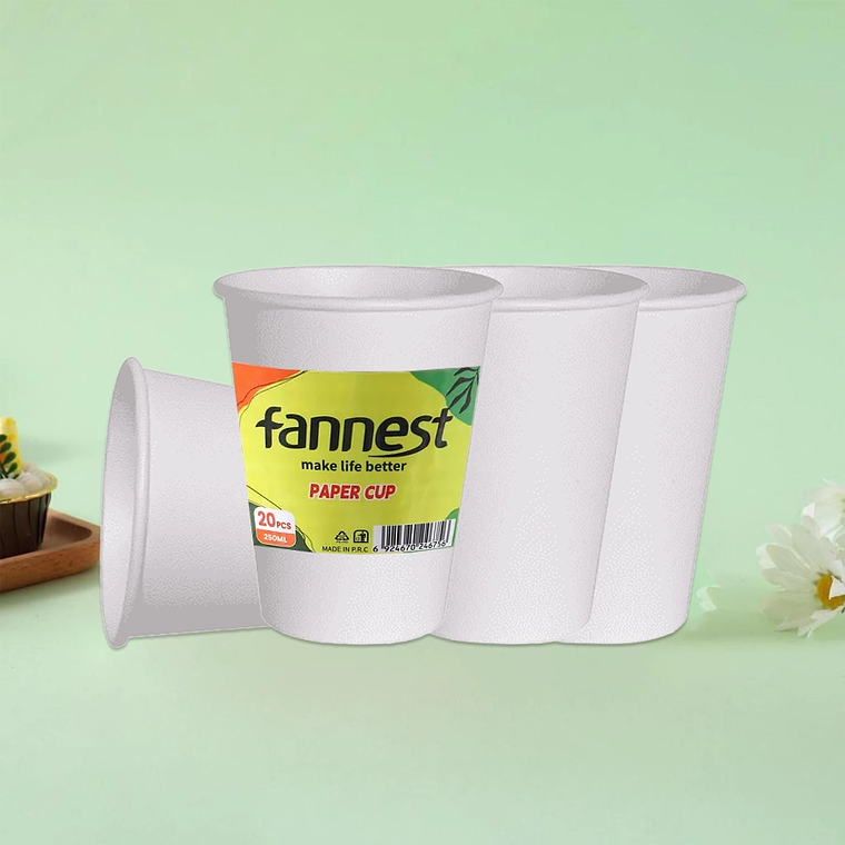 Vasos de Papel Blancos 250 ml  1