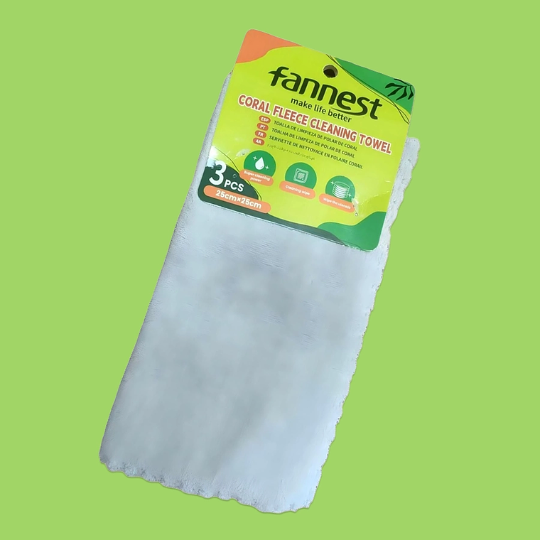 Toallas de limpieza Fannest Coral Fleece – Pack 3 unidades 1