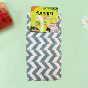 Paños Fannest Coral Velvet – Pack 3 unidades