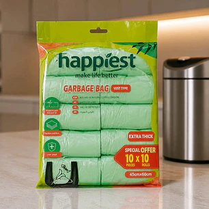 100 Bolsas de basura 45 x 60. Precio por menor$3.000.- Precio por mayor$2.100.- (desde 6 unidades)