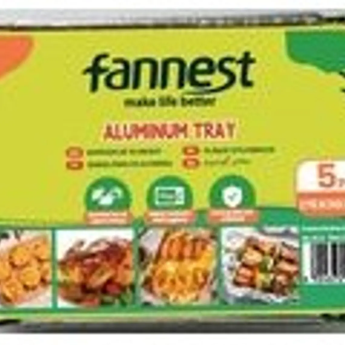  5 Bandejas rectangular de papel de aluminio 21*13,5*4,5 cm, 7 g/unidad, con tapa de papel. Precio por menor $2.000.- Precio por mayor $1.400.- (Desde 6 unidades) 1