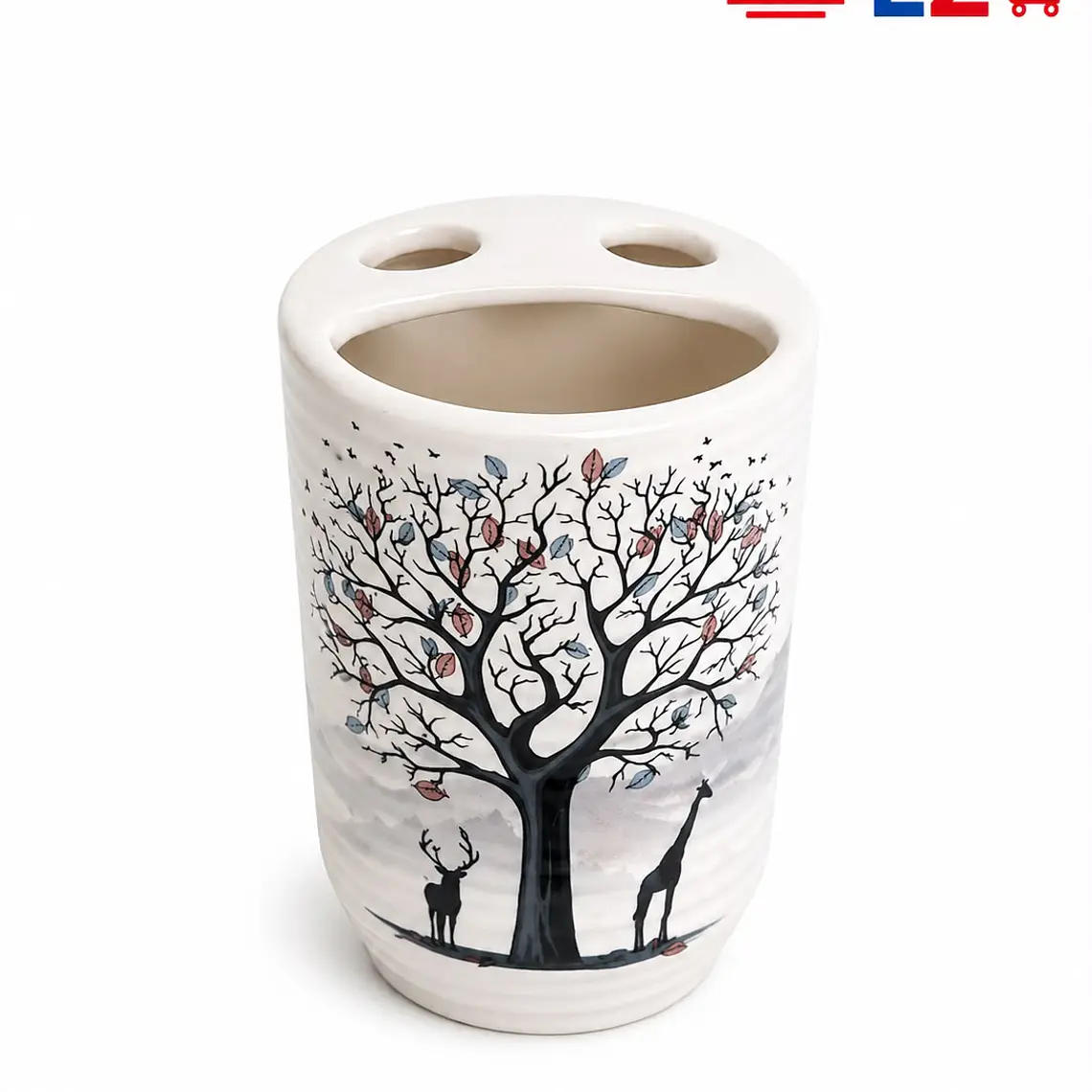 soporte cepillo de dientes\Vaso enjuague bucal ceramica 3