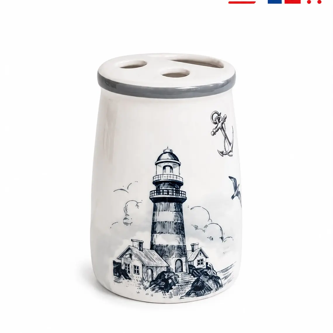 soporte cepillo de dientes\Vaso enjuague bucal ceramica 7