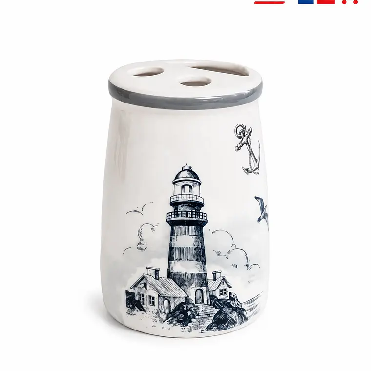 soporte cepillo de dientes\Vaso enjuague bucal ceramica 7