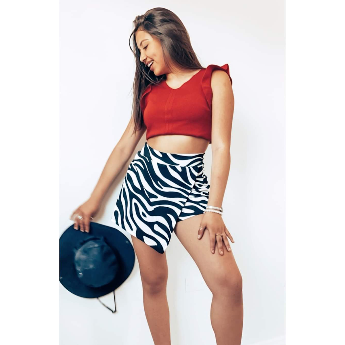 Falda Short Tela Sofia AAYO MODA Falda Short Mujer Sofía Con