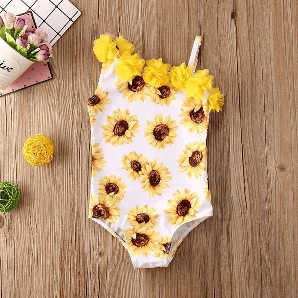 Monokini Niña Girasol 1