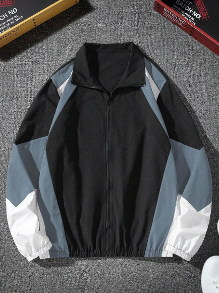 CORTAVIENTO BASIC M/LARGA HOMBRE AZUL MARINO