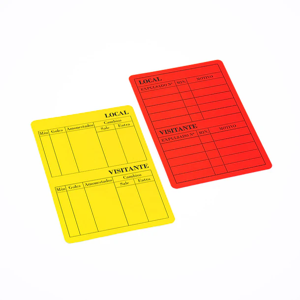 Set de Tarjeta de Arbitro con Logo de Chile 4