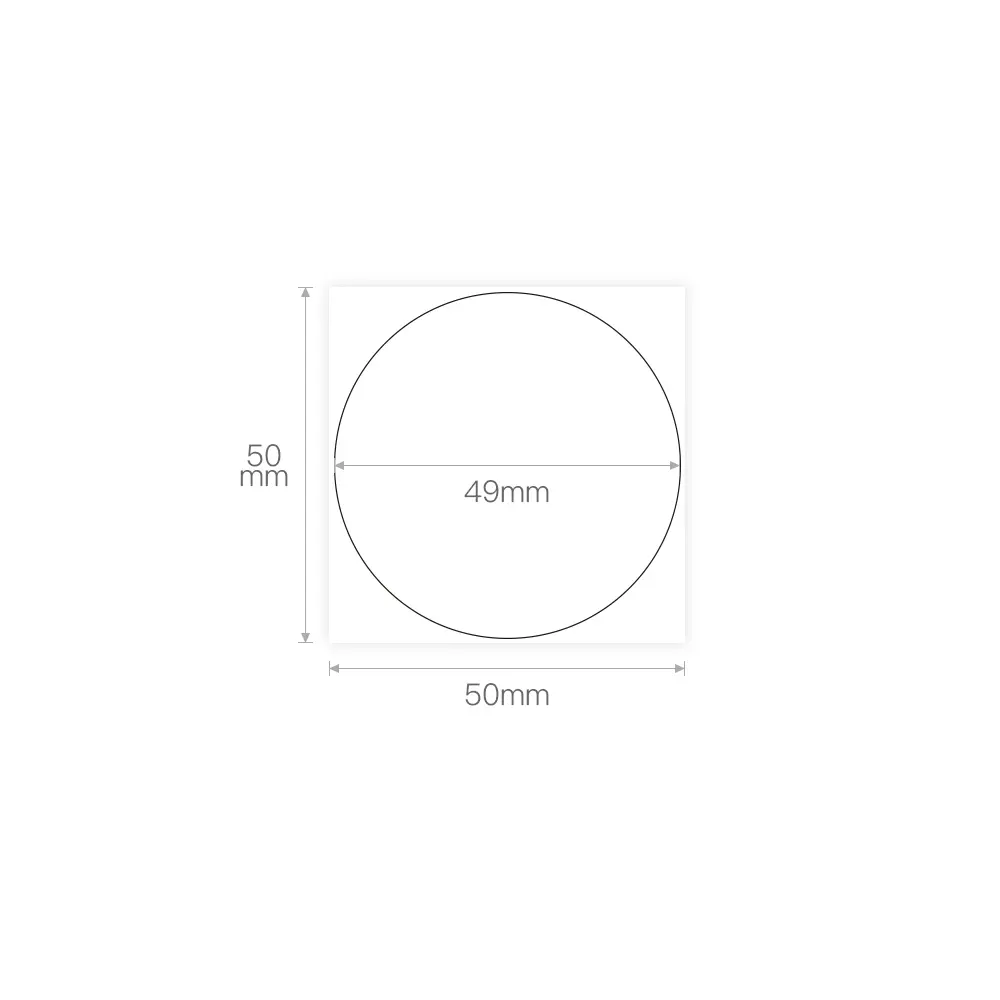 Rollo etiquetas NIIMBOT 50x50mm circular blanco