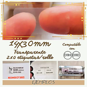 Rollo etiquetas NIIMBOT 14x30mm transparente