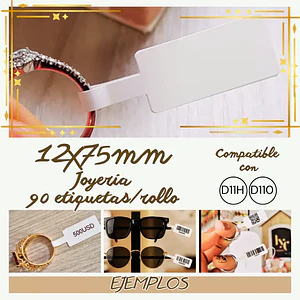 Rollo etiquetas NIIMBOT 12x75 JOYERÍA