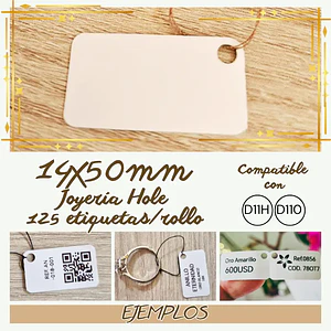 Rollo etiquetas NIIMBOT 14x50 JOYERÍA HOLE