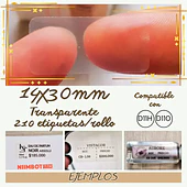 Rollo etiquetas NIIMBOT 14x30mm transparente