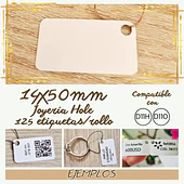 Rollo etiquetas NIIMBOT 14x50mm JOYERÍA HOLE