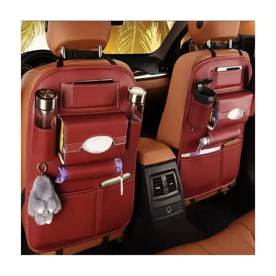 Organizador de Asiento de Auto en Ecocuero Premium con Porta Tablet 1