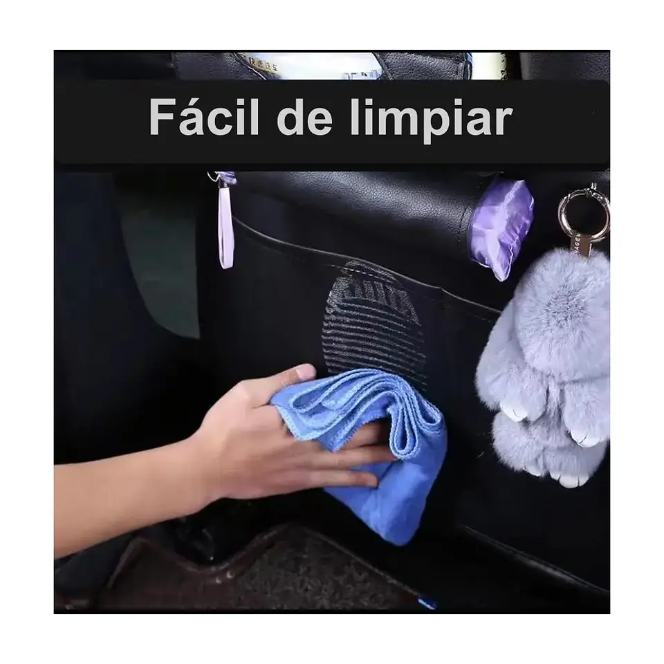 Organizador de Asiento de Auto en Ecocuero Premium con Porta Tablet 2