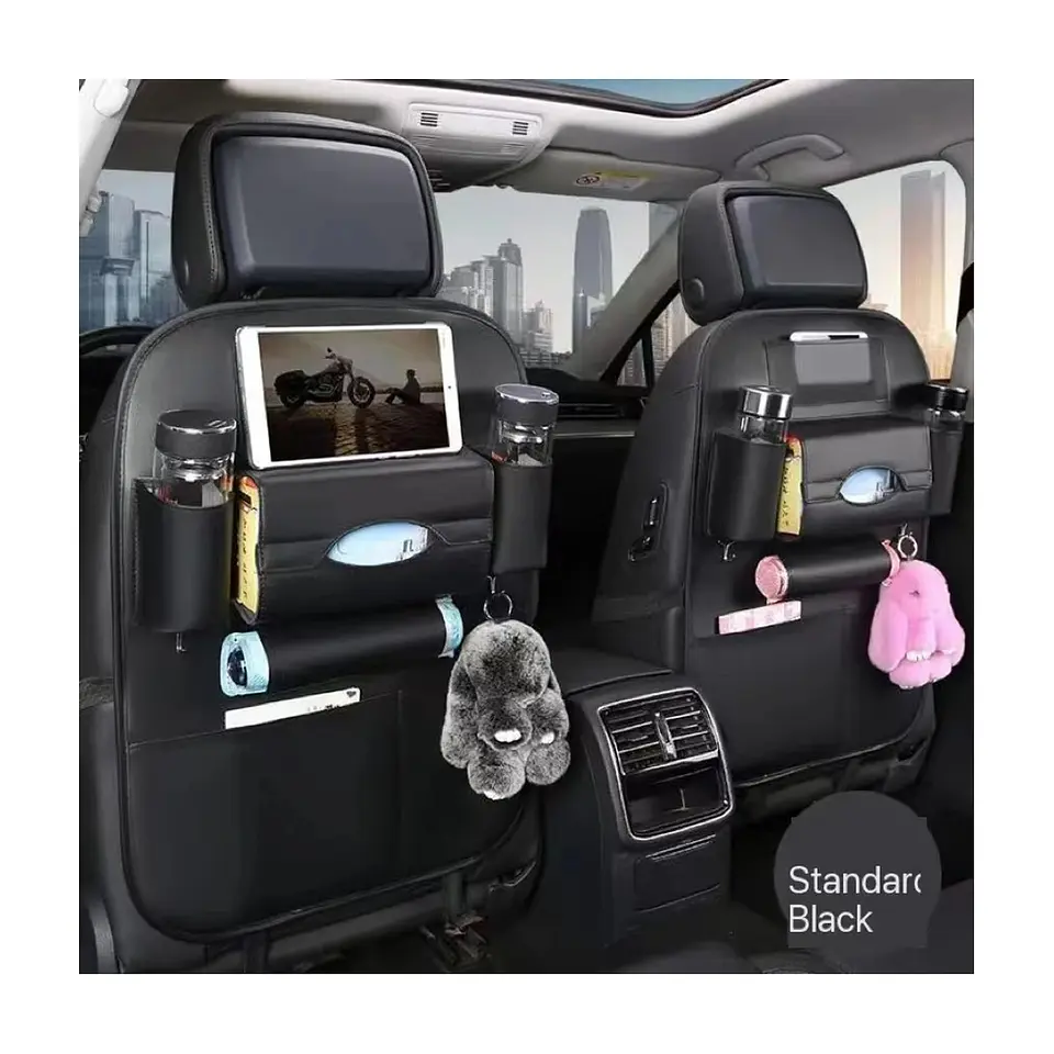Organizador de Asiento de Auto en Ecocuero Premium con Porta Tablet 4