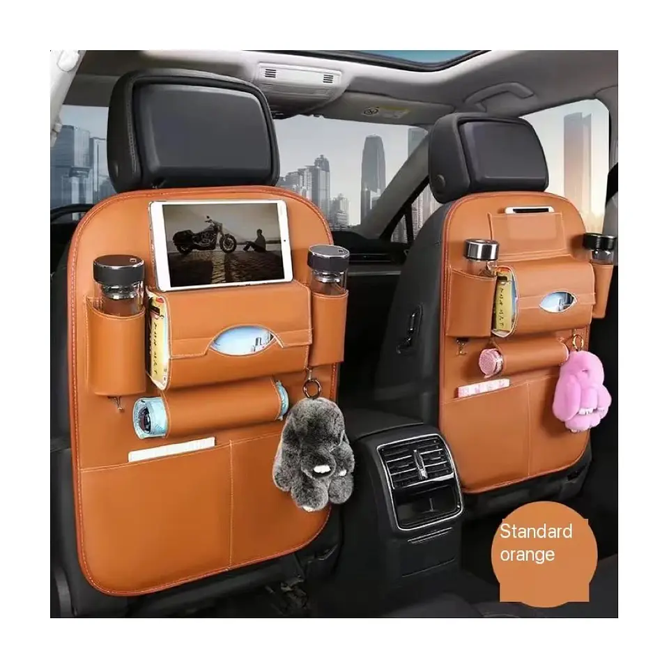 Organizador de Asiento de Auto en Ecocuero Premium con Porta Tablet 5