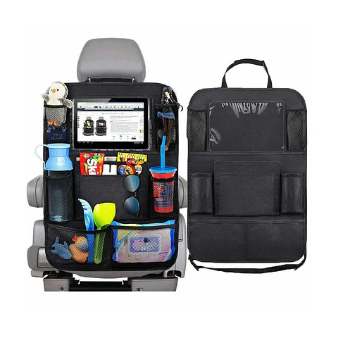 Organizador de Auto para Asiento Trasero con Bolsillo Táctil para Tablet