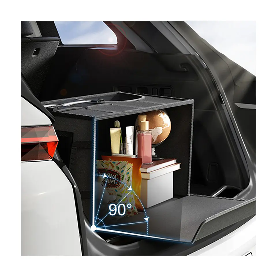 Caja Organizadora de Maletero 72L con Compartimento para Zapatos y Tapa 4