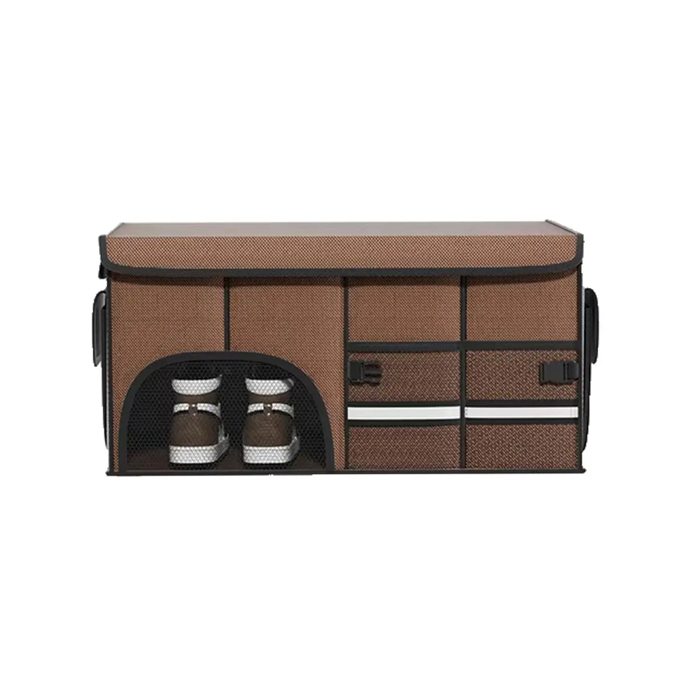 Caja Organizadora de Maletero 72L con Compartimento para Zapatos y Tapa 7