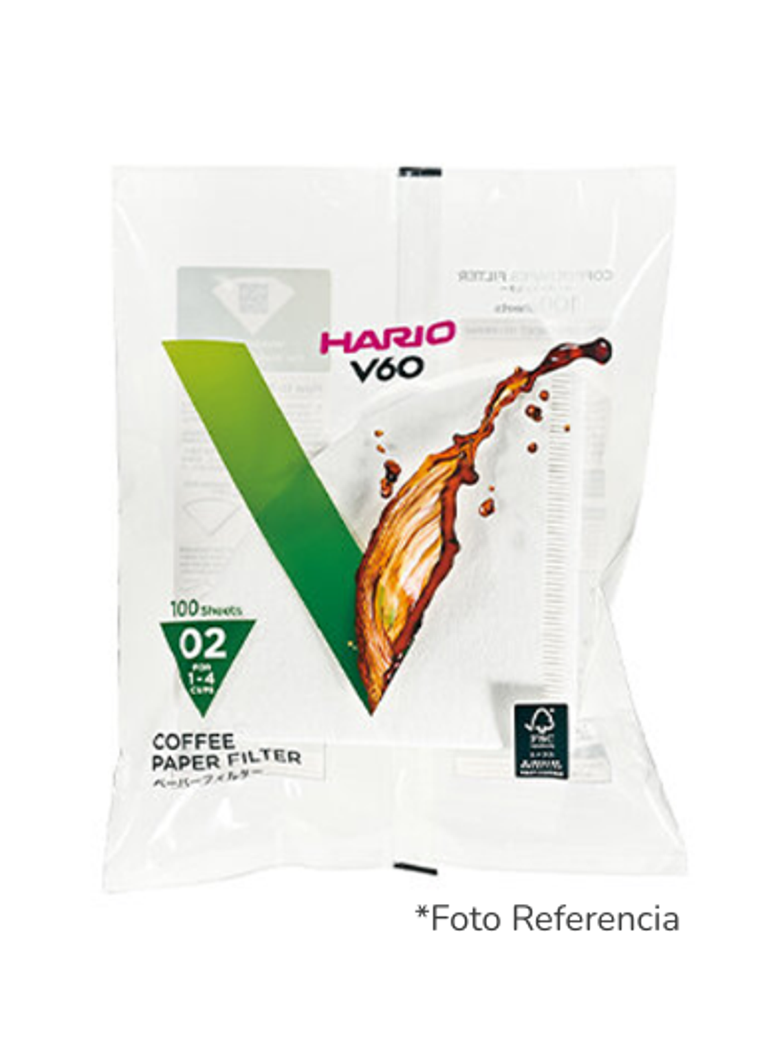 Papel de filtro V60 - 02 Hario 100u  1