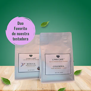 Pack favorito de nuestra tostadora (Colombia + Mexico) 2 paquetes  de 250 gramos