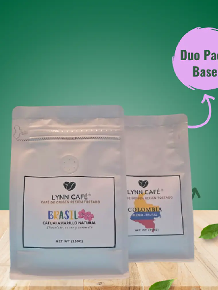 Duo pack base diario (Brasil + Colombia) 2 paquetes de 250 gramos  1