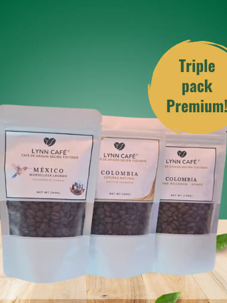 Triple pack premium (Mexico + Colombia) 3 paquetes de 100 gramos  1
