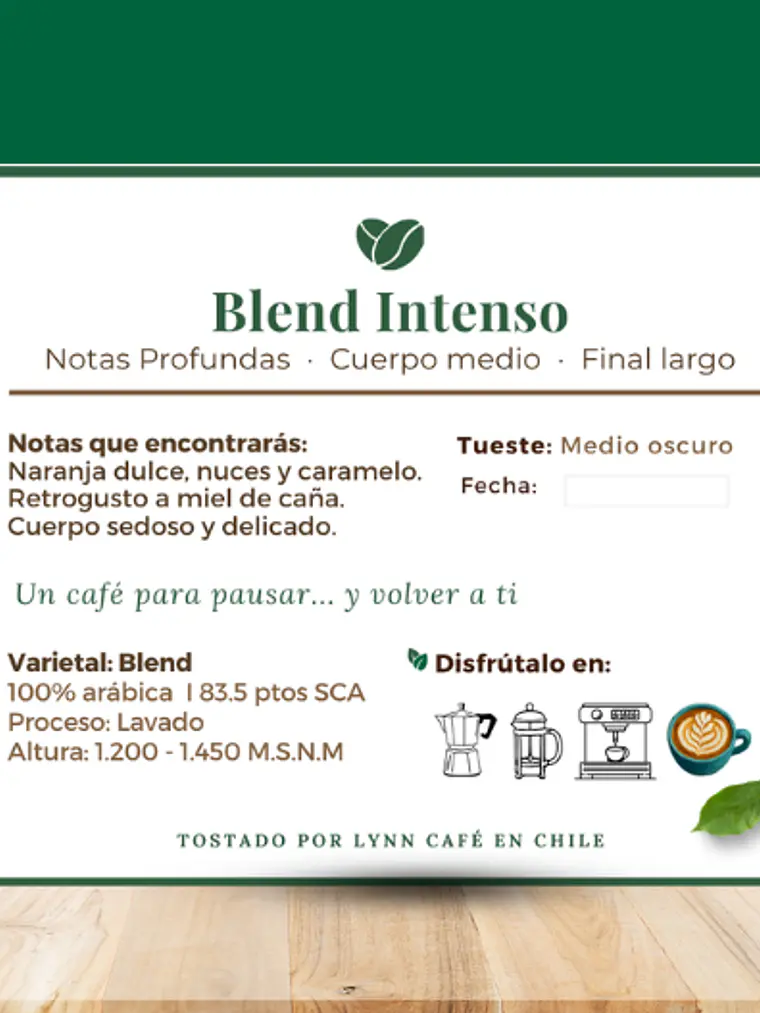 Café de Especialidad Bolivia Blend Intenso · Dulzor a miel de caña  · 100g 2