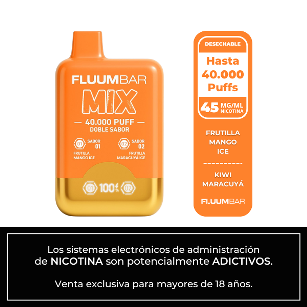 Vaporizador Desechable 40.000 Puffs (Doble Sabor) 2