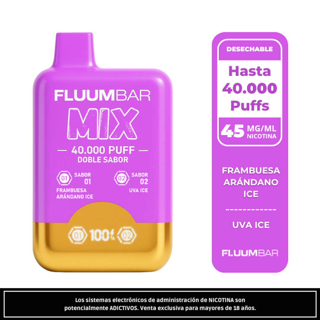 Vaporizador Desechable 40.000 Puffs (Doble Sabor) 9