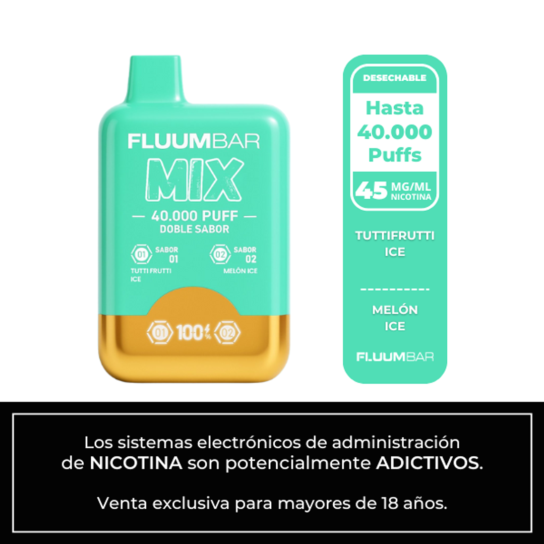 Vaporizador Desechable 40.000 Puffs (Doble Sabor) 7