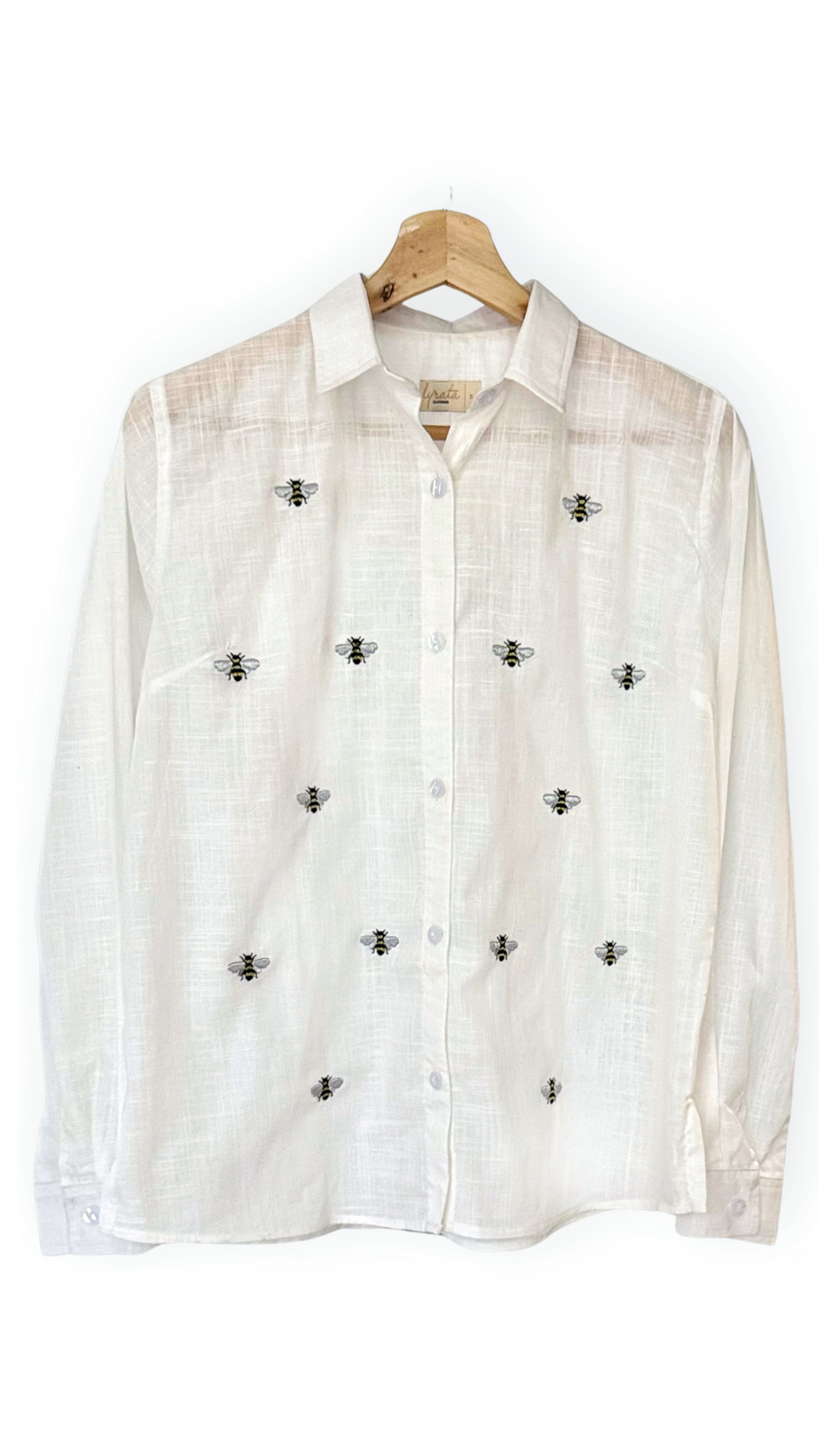 Camisa bordada abejas
