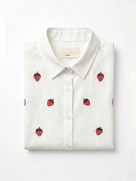 Camisa bordada fresas