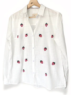 Camisa bordada fresas