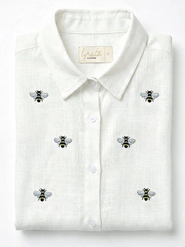 Camisa bordada abejas