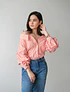 Camisera cuello de bandeja, manga abombada