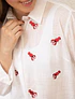Camisa bordada langostas