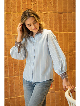 Camisa rayas baby blue