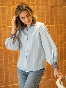 Camisa rayas baby blue