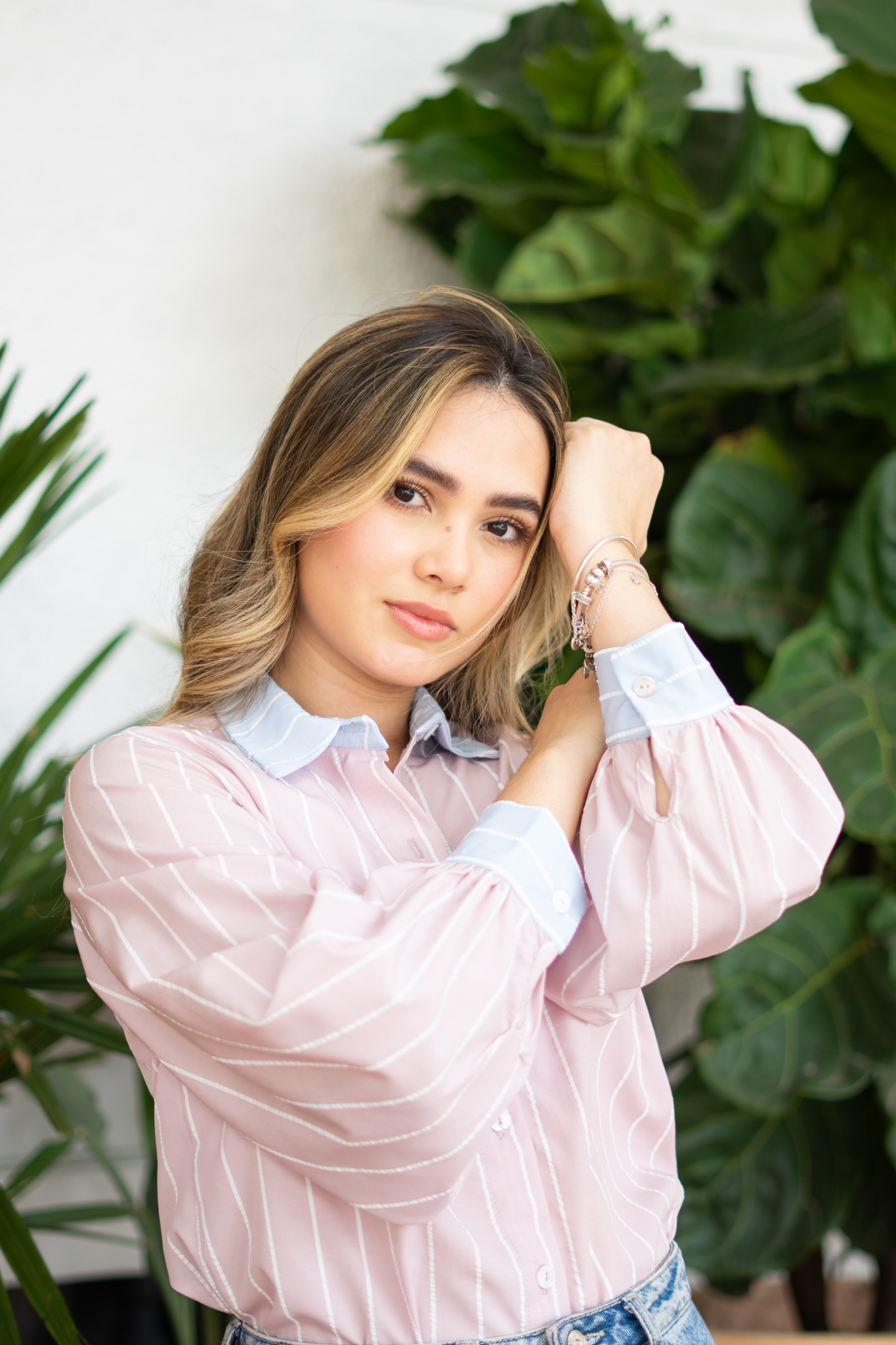 Camisa rayas rosa blush
