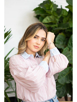 Camisa rayas rosa blush