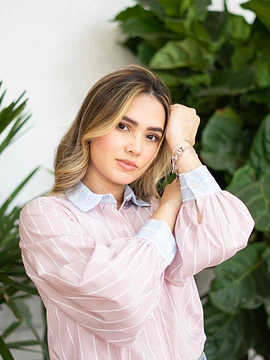 Camisa rayas rosa blush