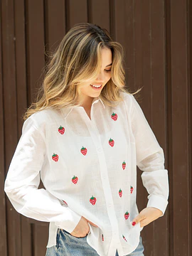 Camisa bordada fresas