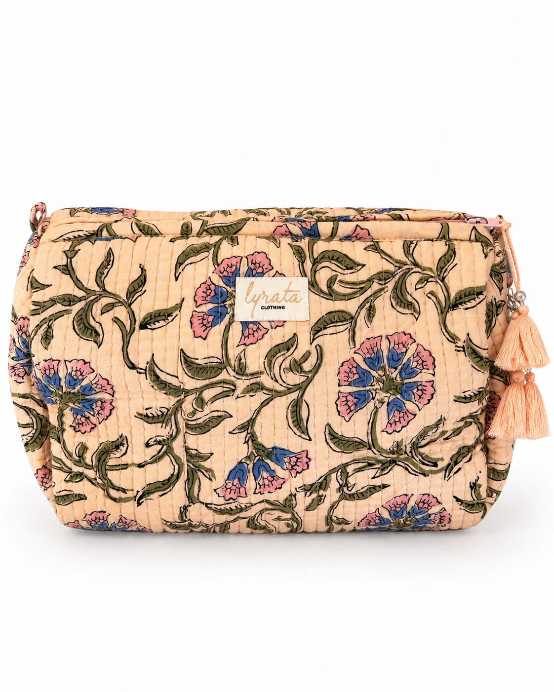 Set x 3 — Travel Pouches · Butter Yellow Floral 