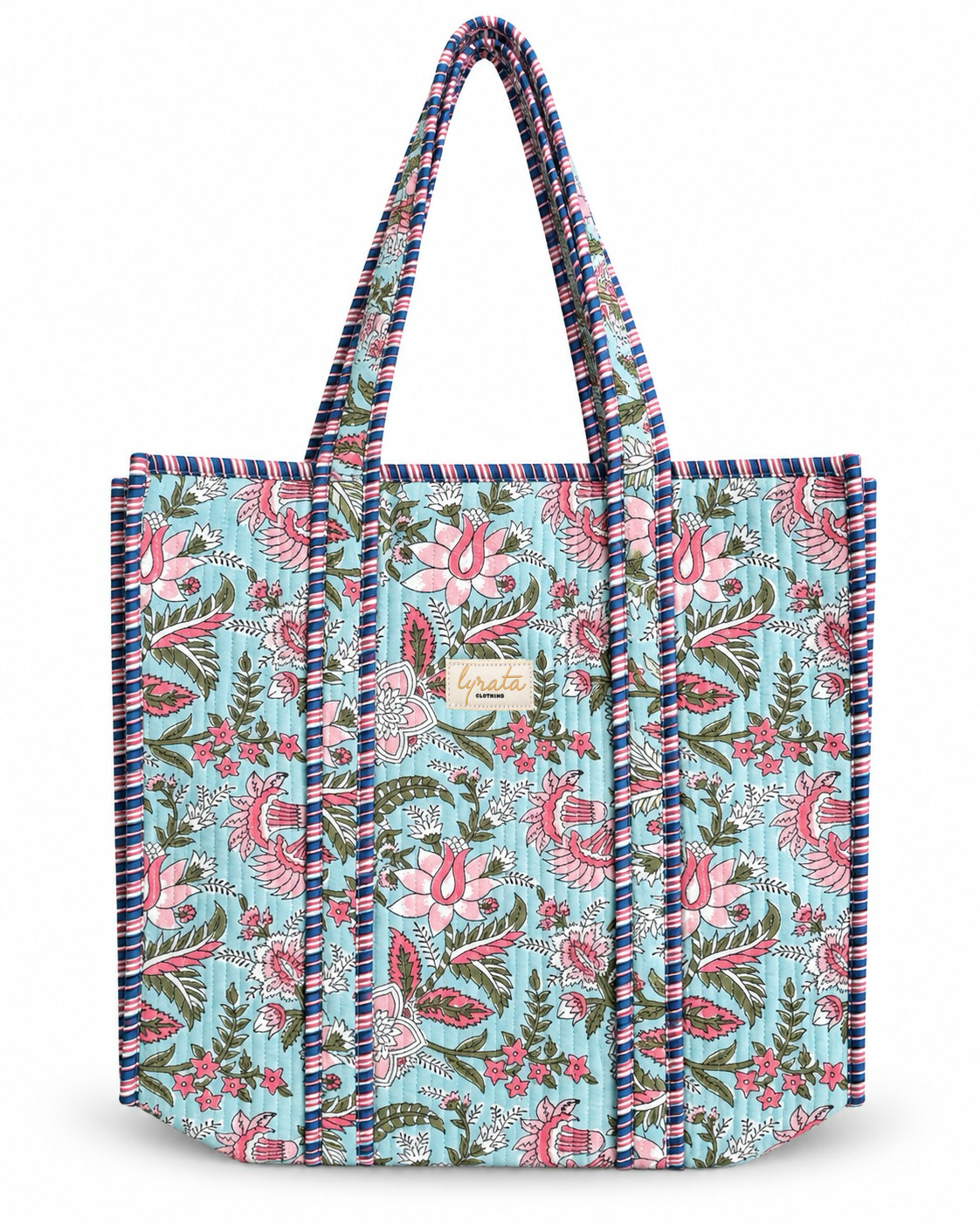 Tote Bag 40 × 45 cm · Turquoise Botanica