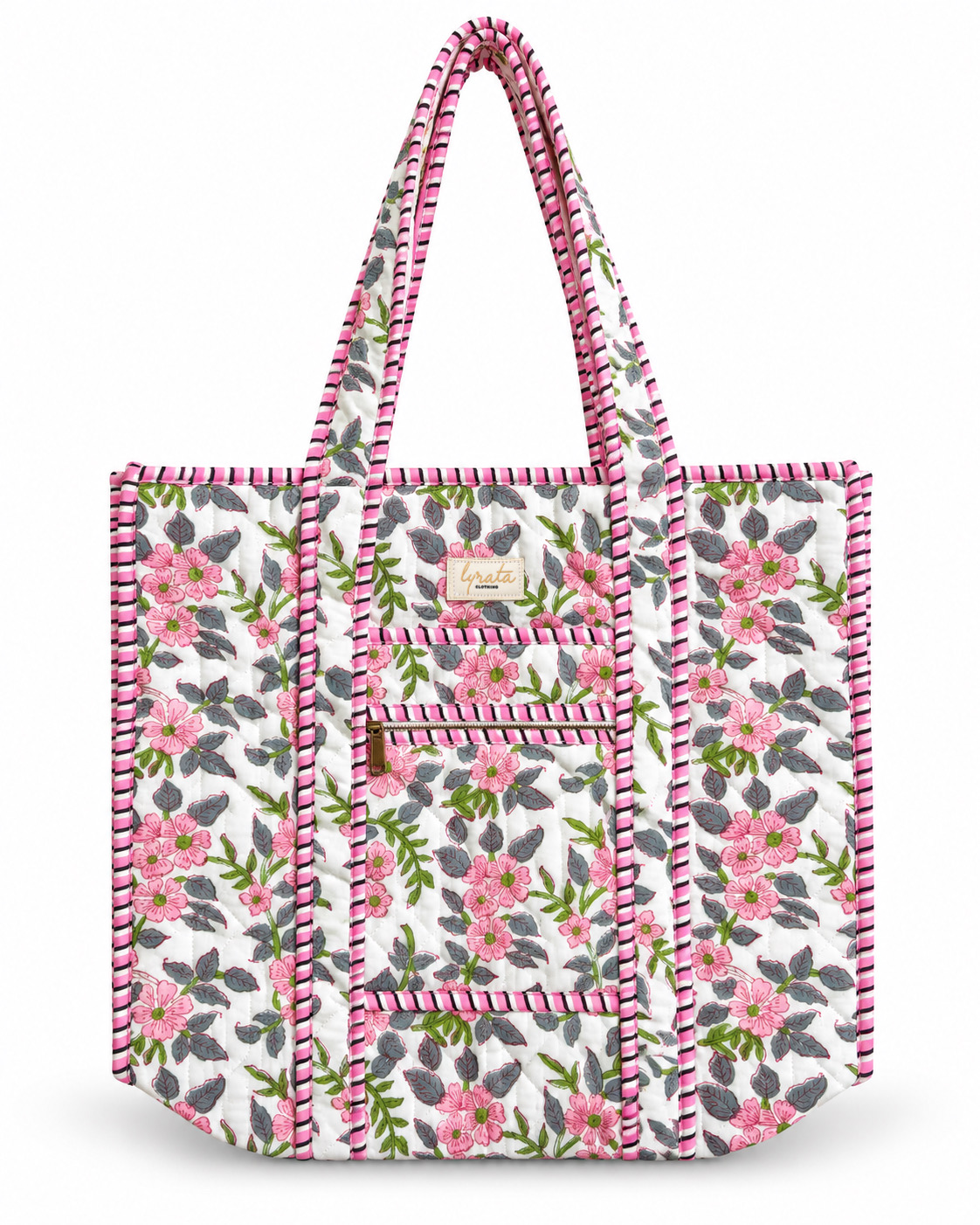 Tote Bag 37 × 41 cm · Pink Sprigs