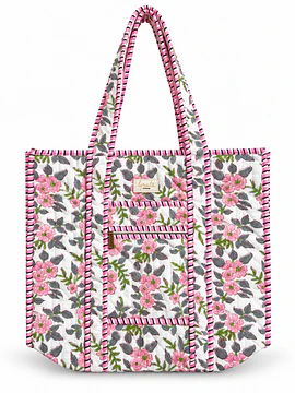 Tote Bag 37 × 41 cm · Pink Sprigs